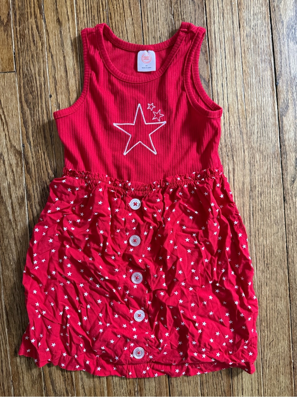 Toddler Red Polka Dot Star Dress